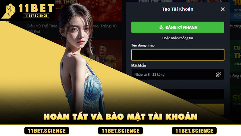 Hoàn tất và bảo mật tài khoản
